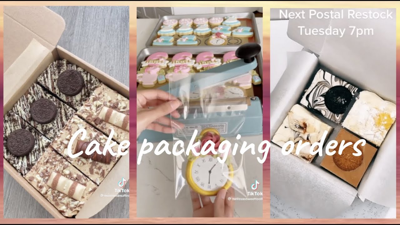 Packaging cake orders - tiktok compilation