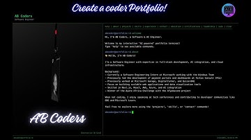 I Built a Hacker-Themed Terminal Portfolio ⚡ | Developer Terminal UI Website | AB Coders