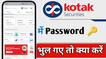 What to do if you forgot your password in Kotak Neo