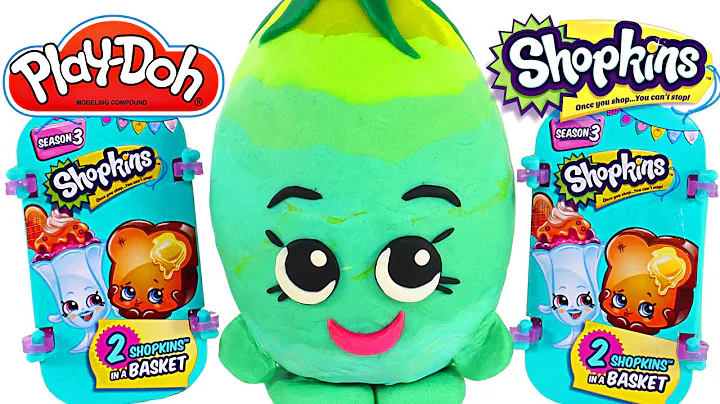 BIG Cherie Tomato Play Doh Shopkins Giant Surprise Egg Season 3 Toy Opening by DCTC