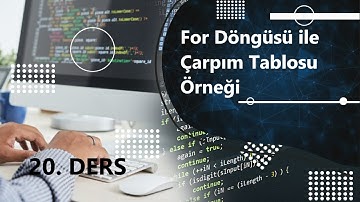 C Programlama Dersleri 20 | For Döngüsü Çarpım Tablosu Örneği |