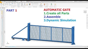 Autodesk Inventor 2025 AUTOMATIC Industrial Gate Design # Part 1 Exercise 109