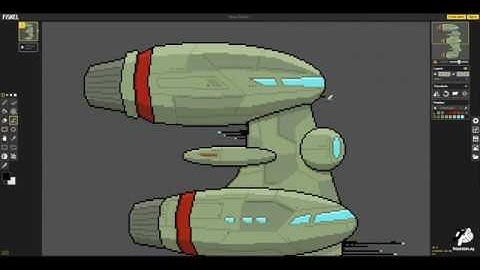Pixel art drawing - space ship from the Armada set vol 2. 