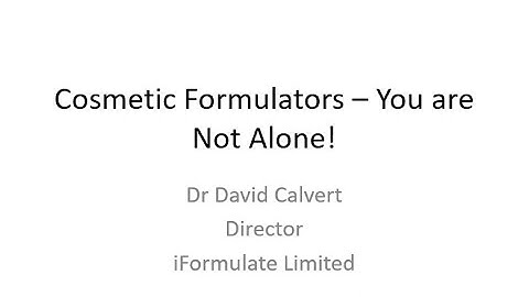 iFormulate Revisited: Cosmetics Formulators - You Are Not Alone!