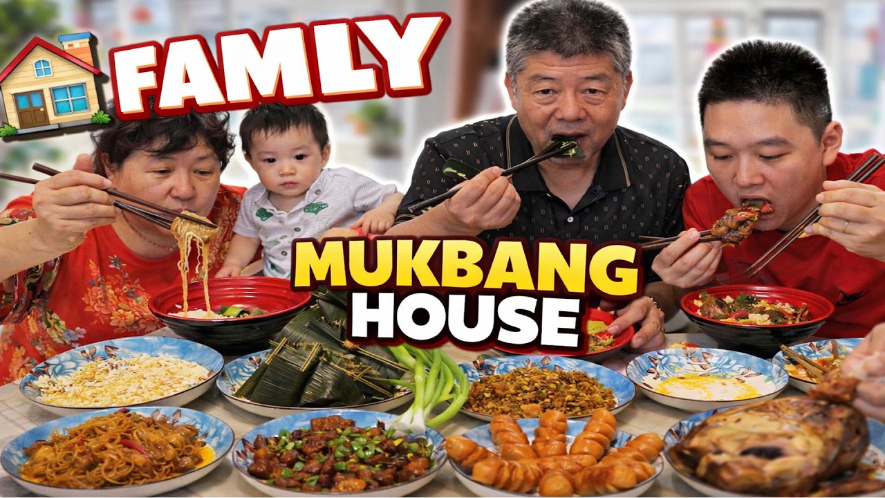 When the food hits the table, everyone moves fast!