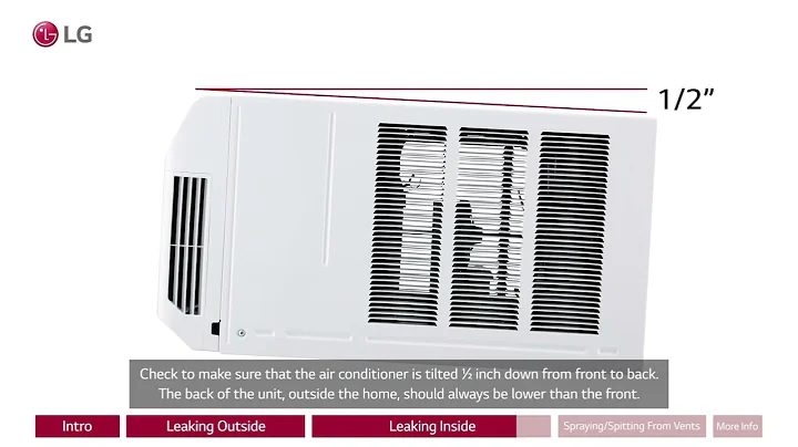 [LG Air Conditioners] How To Resolve Leaks From An LG Window Air Conditioner