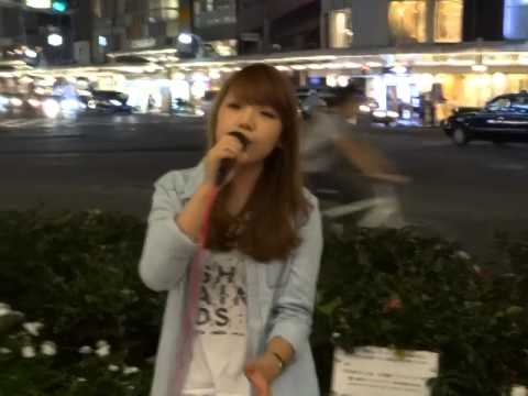 森本菜々「君って」(西野カナ)、四条河原町、１４.０９.１６
