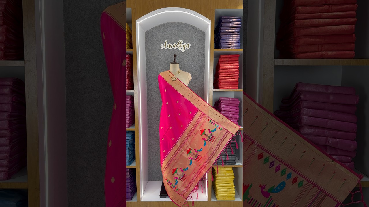 Dupatta - Pure Zari Traditional Peacock Motifs Paithani Dupatta