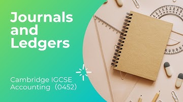 Journals and Ledgers｜Cambridge IGCSE Accounting｜0452/22 Paper 2 October/November 2019 Q1