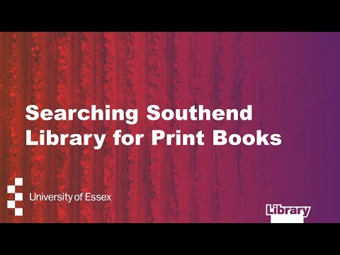 Searching the Library: Southend