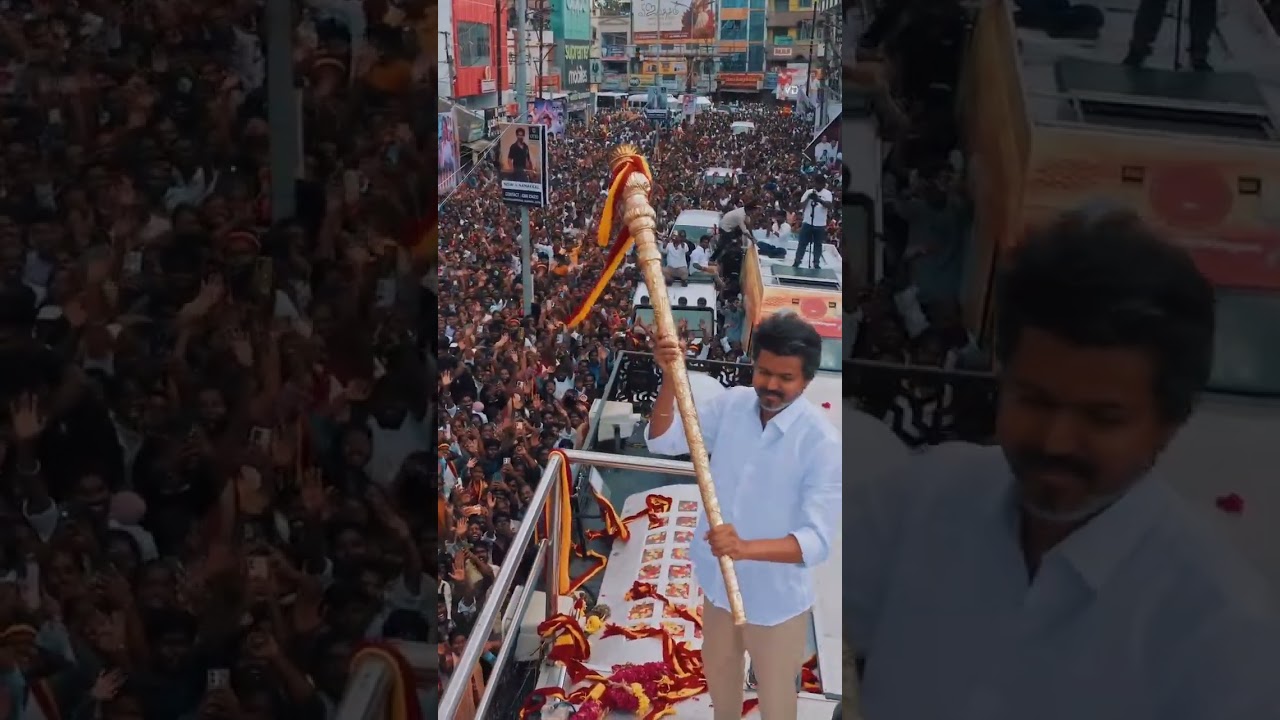 TVK vijay speech road show Karur 