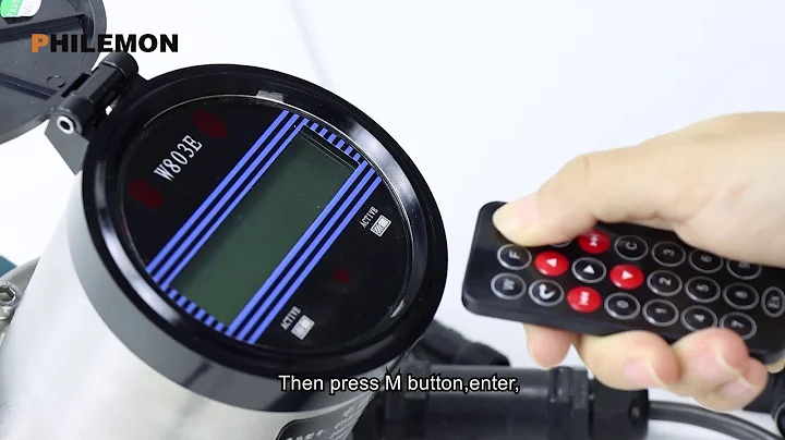 Battery power magnetic flow meter measure range setting