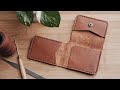 Making a Leather Trifold Card Wallet with PDF Pattern