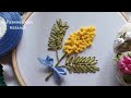 МК. Вышивка мимозы. Очень просто! Mimosa embroidery. Very simple! Step by step.