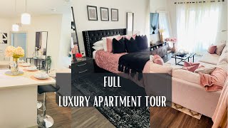 NEW FULL LUXURY APARTMENT TOUR 2022 | LINKS INCLUDED | PINK, NEUTRAL & BLACK | AESTHETIC MODERN GLAM