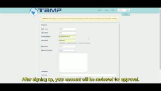 TAMP user registration tutorial