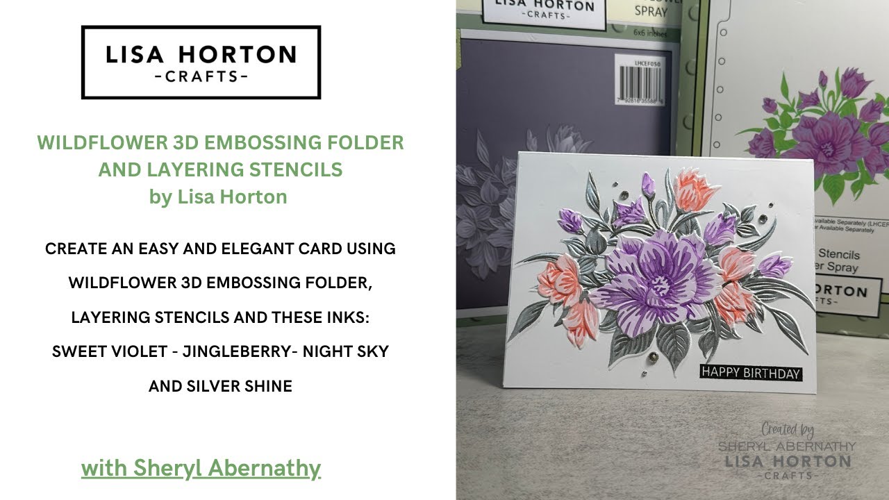 WILDFLOWER SPRAY 3D EMBOSSING FOLDER AND LAYERING STENCILS by Lisa ...