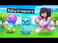 We ADOPTED Baby Creepers In Minecraft!