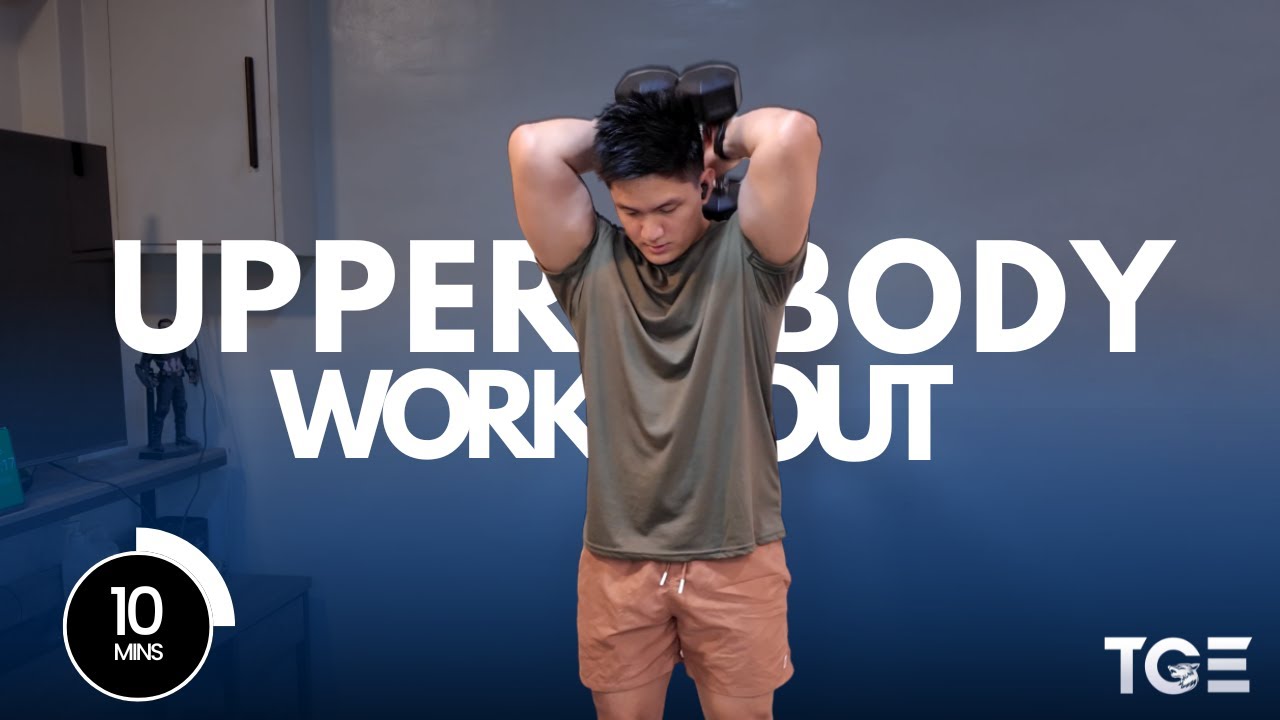 10 Minute Upper Body Dumbbell Workout at Home | Arms, Shoulders & Back ...