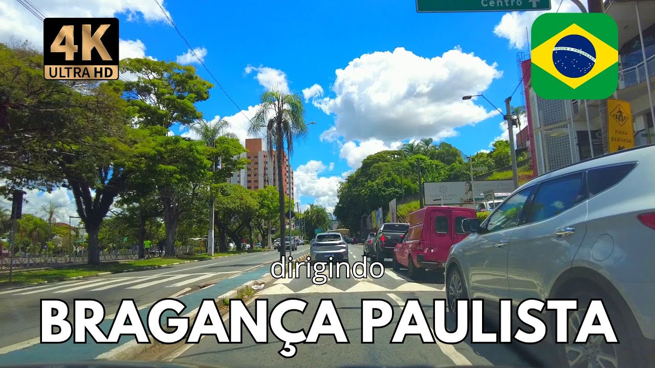 [4K] Браганса Паулиста - Вождение во внутренних районах Бразилии
