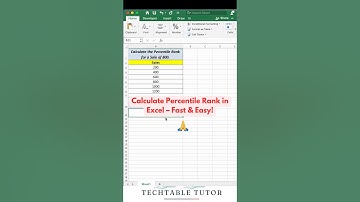 Excel Hack: Find Percentile Rank Quickly! 🚀  #excel #excelshorts