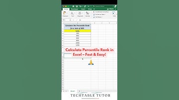 Excel Hack: Find Percentile Rank Quickly! 🚀  #excel #excelshorts