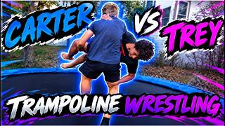 CARTER VS TREY! 😱 INSANE TRAMPOLINE WRESTLING MATCH! 🤼‍♂️🔥