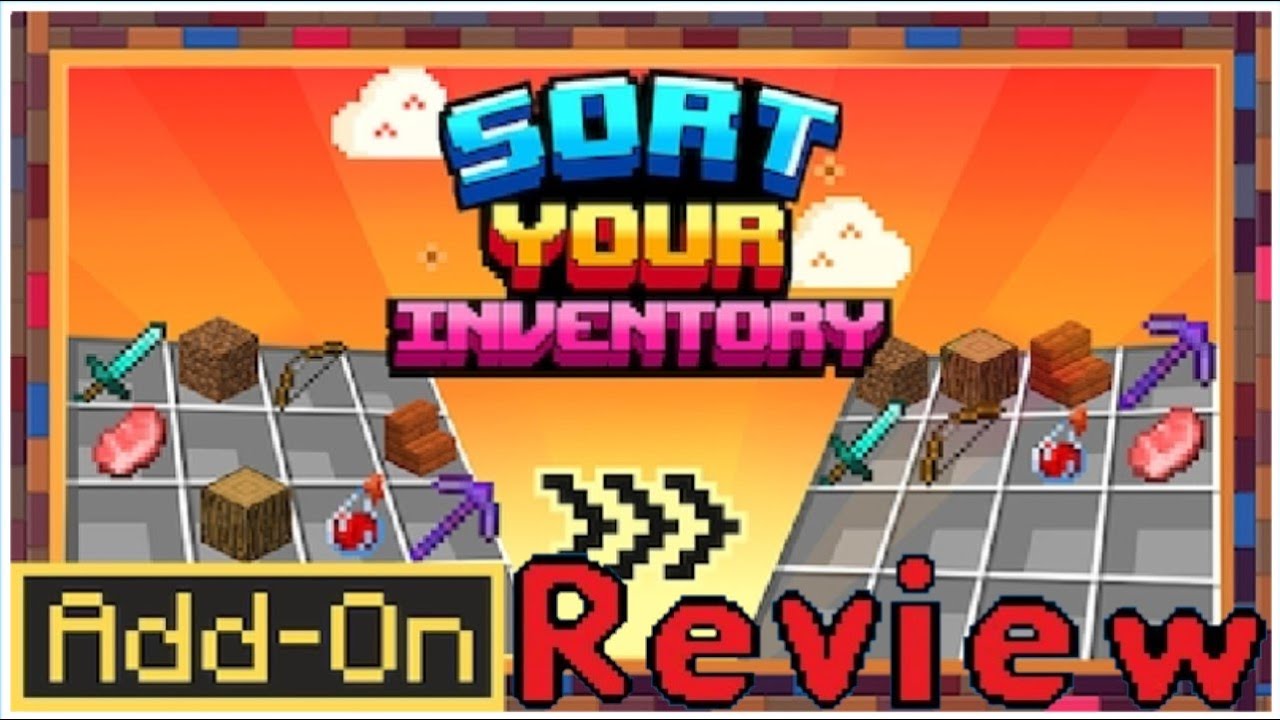 Minecraft Bedrock addon mod review Sort your inventory - YouTube