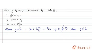 Discuss the surjectivity of the following mapping: f: ZZ rarr ZZ defined by f(x)=2x-1, for all x...