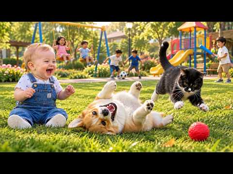 Funny Baby Moments with Cat | Funny Baby and Cat 😺 👶| Non Stop Laughing and Giggles