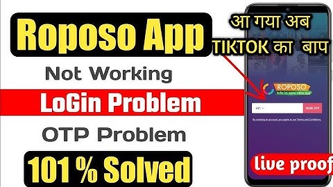 Roposa app login problem solved 101% I Roposo app par account kaise banaye | Something went wrong