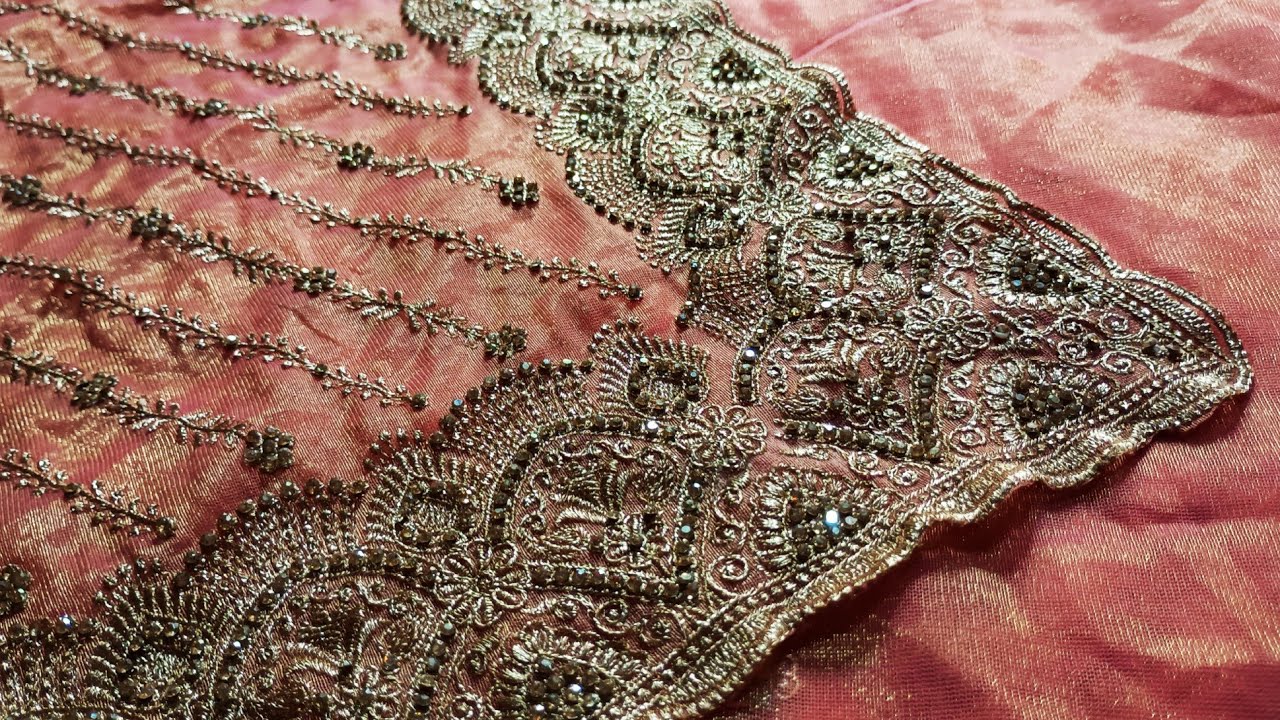 Saree stone work || new fancy saree || 