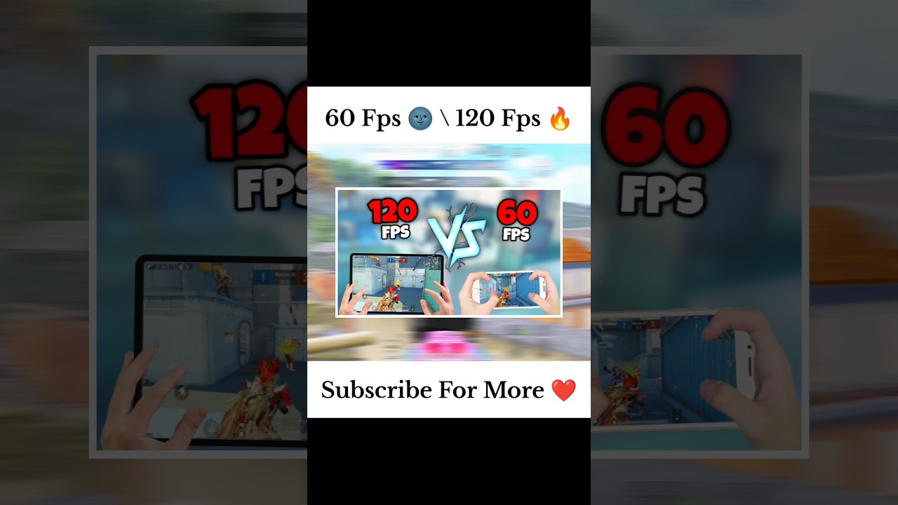 60 Fps 🤡 Vs 120 Fps 🔥 | #bgmi #shorts @Youthplayz3 | - YouTube