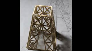 (Stop Motion)  Making the Eiffel Tower out of scewers.