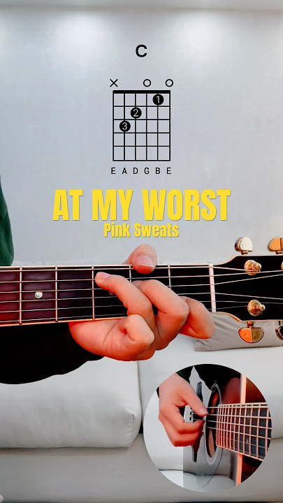 At My Worst Guitar Tutorial | Pink Sweats #guitar #guitartutorial #atmyworst #chords #music