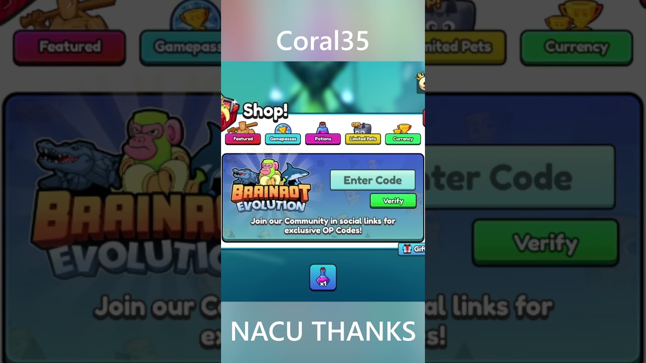 🧪💎🔑 CODES for 2 Vault Crates 1 Exp Potion Brainrot Evolution Roblox  Tukanno Bananno 