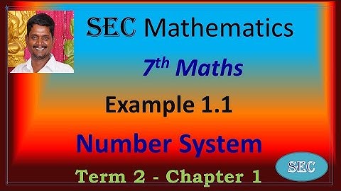 CLASS 7 Maths Term 2 Chapter 1 Number System Example 1.1 | TN