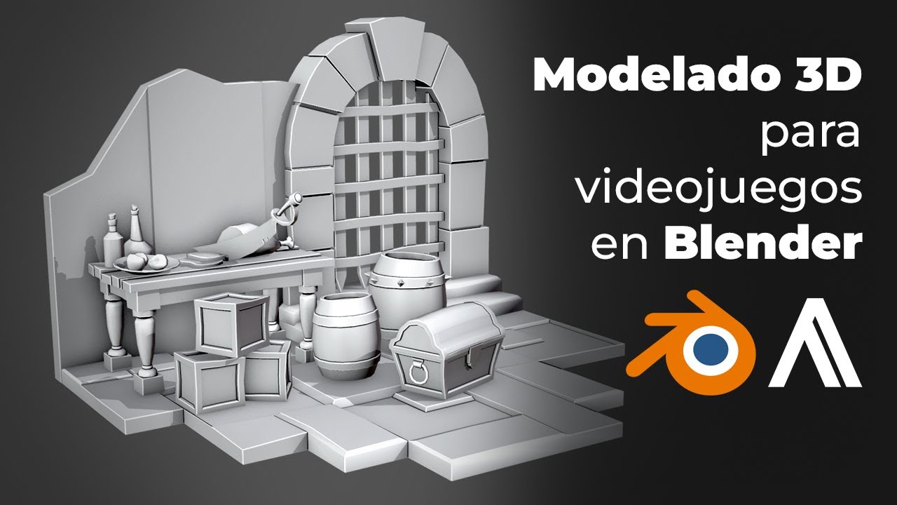 09 Cofre del tesoro, forma final Modelado 3D para videojuegos en