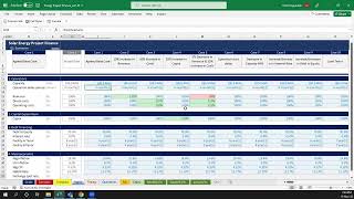 Energy Project Finance Modeling Template Walk through screenshot 4