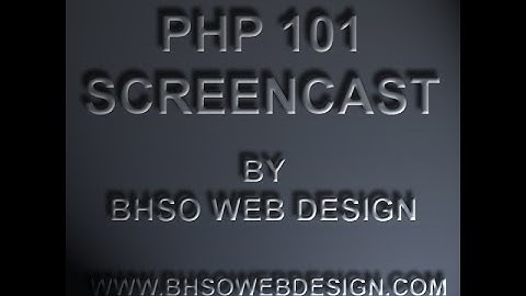 #11 PHP 101 Screencast Build A PHP Calendar