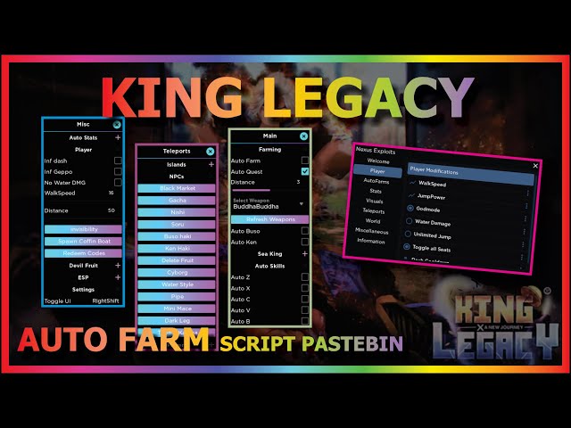 King Legacy [Auto farm/God mode/Invisible mode/Auto haki] Scripts