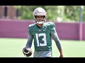 FSU Football practice | QB Jordan Travis talks Mike Norvell's offense, FSU WR progress | Warchant TV