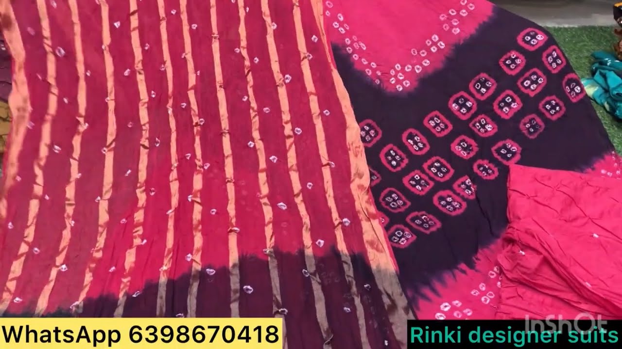 बंधेज सूटों का धमाका 💥 बहुत प्यारे डिज़ाइन 👌बिलकुल कम प्राइज़ में ✨☎️6398670418