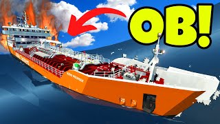 Oil Tanker Ship Sinks in a Whirlpool Natural Disaster in the Stormworks Multiplayer!