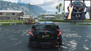 Honda Civic Type R - The Crew Motorfest | Logitech g29 gameplay screenshot 5