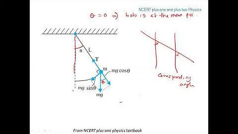 Plus one Physics: Ch 14: Oscillations| Section  14.8.2  The Simple Pendulum