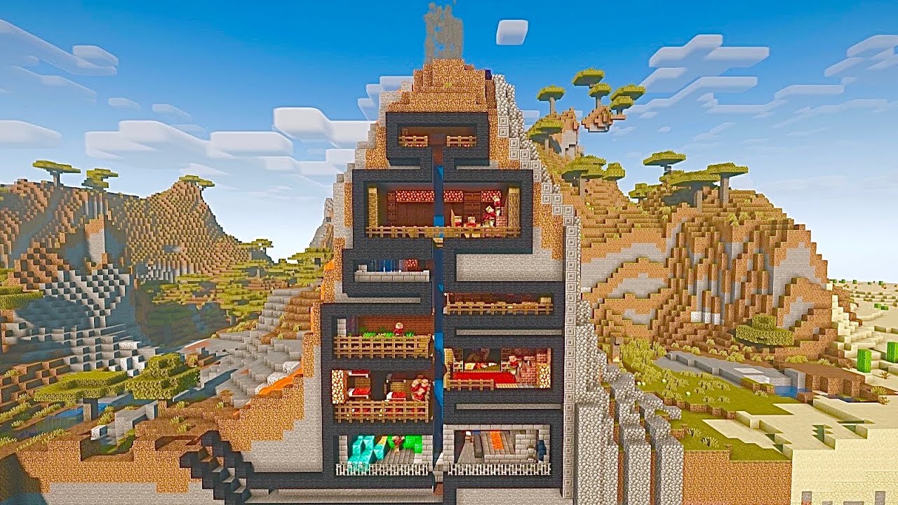 Карта бесконечная деревня в майнкрафт