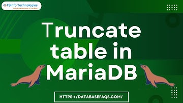 How to truncate table in MariaDB | MariaDB Truncate Table