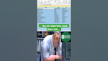 Remove Duplicates in Excel | Quick & Easy Excel Tips | MSD Excel#exceltips #exceltricks #excel