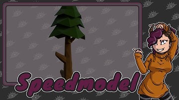 SPEEDMODELLING | Low poly pine tree